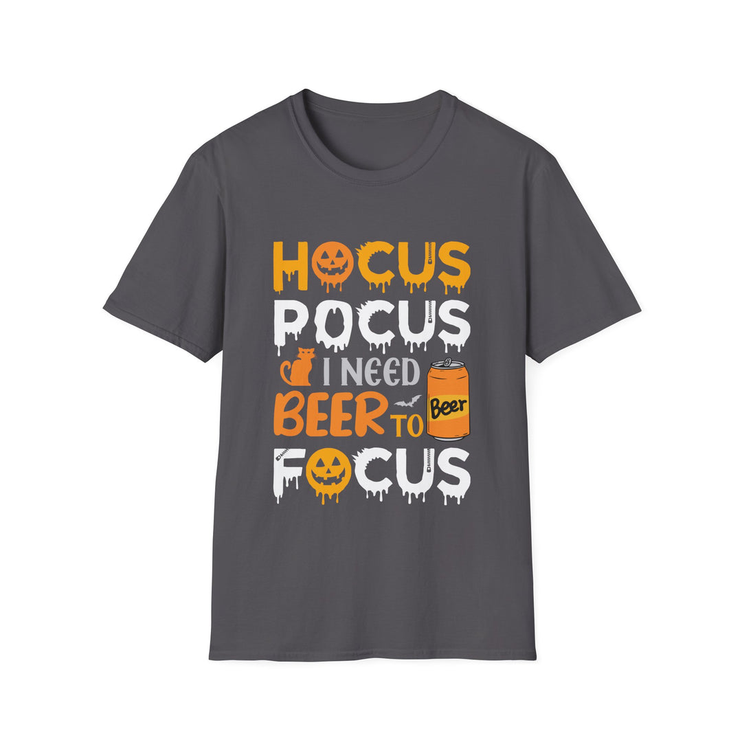 Hocus Pocus I Need A Beer To Focus - Unisex Softstyle T-Shirt