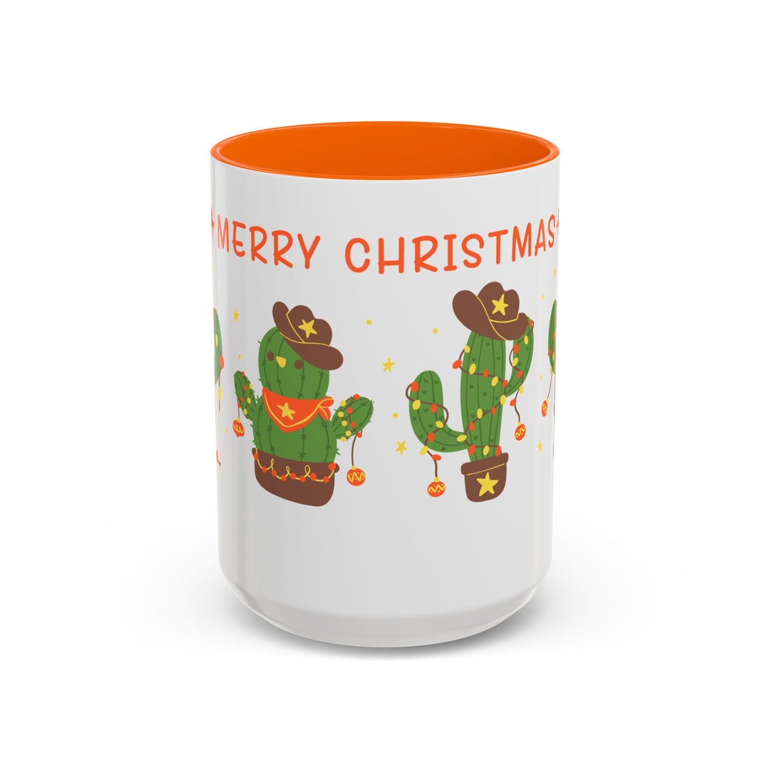 Merry Christmas Cactus -  Accent Coffee Mug (11, 15oz)