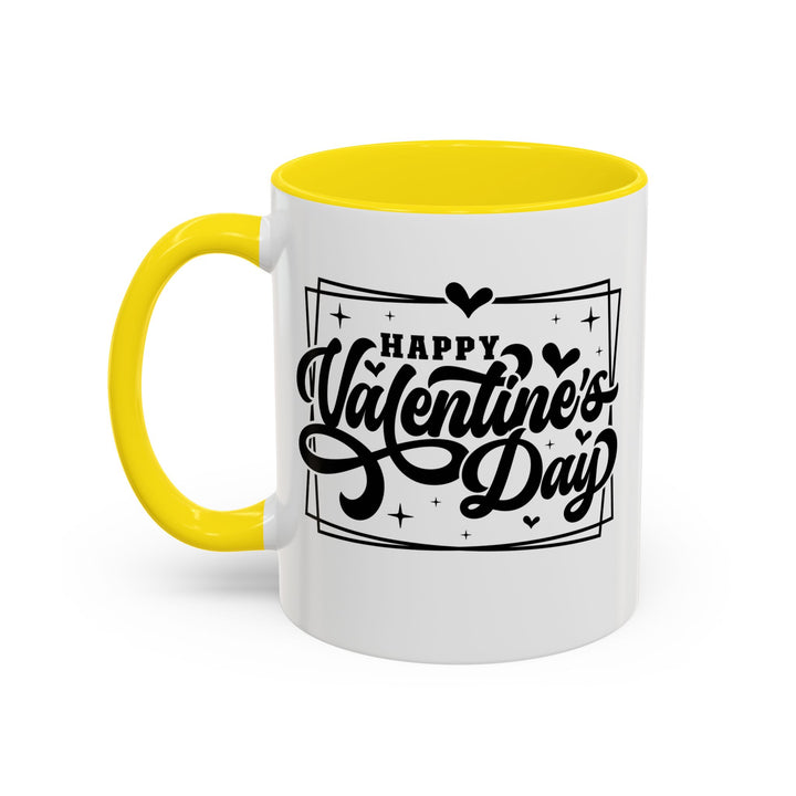 Happy Valentine's Day W/Hearts - Accent Coffee Mug (11, 15oz)