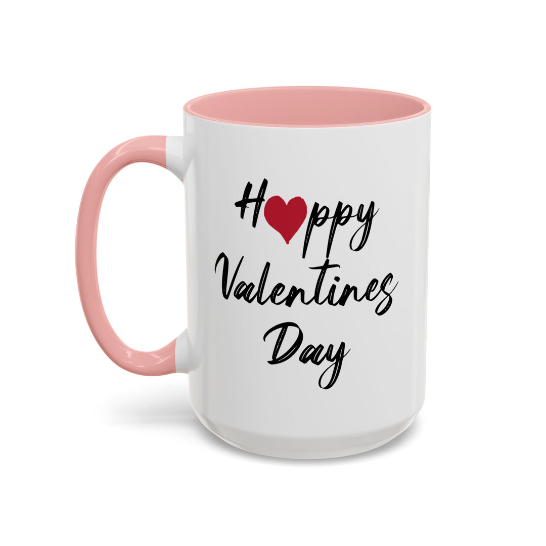 Happy Valentines Day - Accent Coffee Mug (11, 15oz)