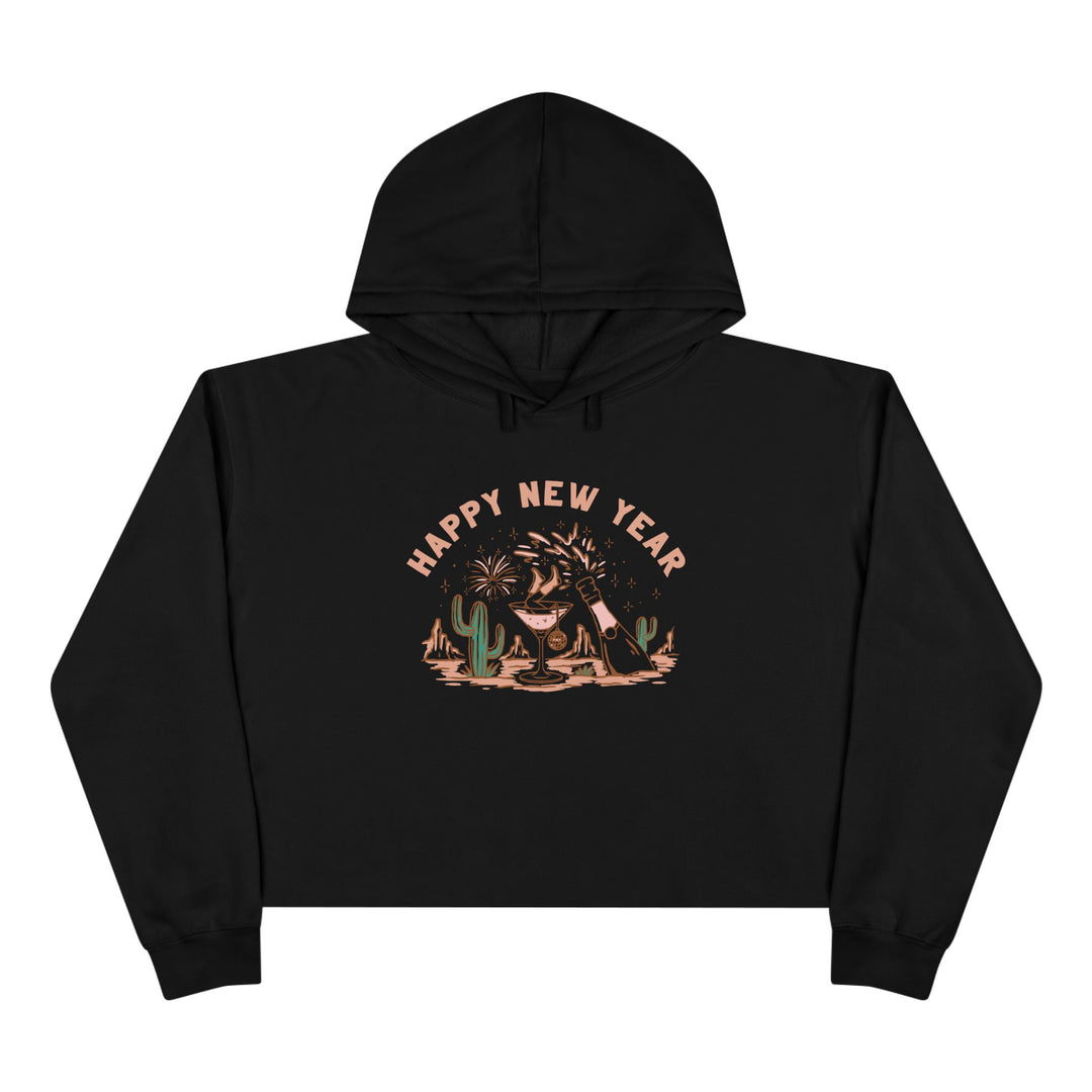 Happy New Year Desert - Crop Hoodie