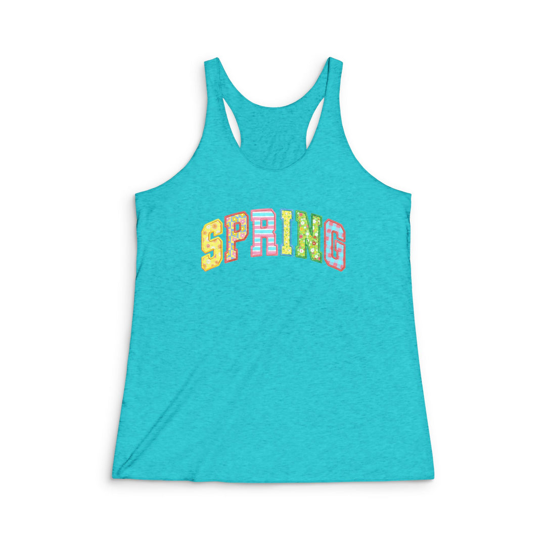 Spring Quilt - Women's Tri-Blend Racerback Tank