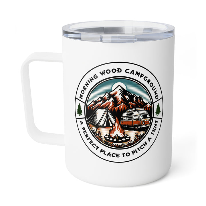 Morning Wood Campground - Insulated Coffee Mug, 10oz