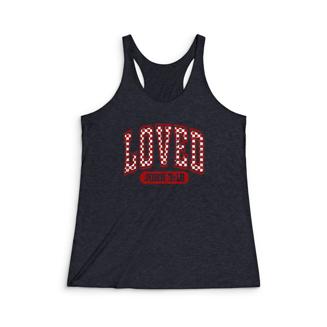 John 3:16 - Women's Tri-Blend Racerback Tank