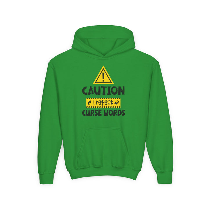 Caution - Youth Heavy Blend Hooded Sweatshirt