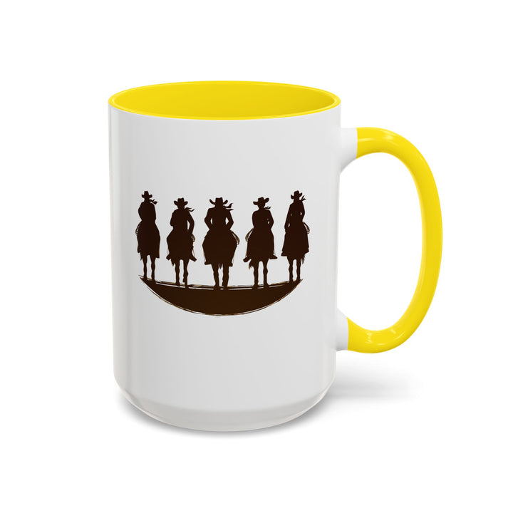 Cowboy Silhouette - Accent Coffee Mug (11, 15oz)