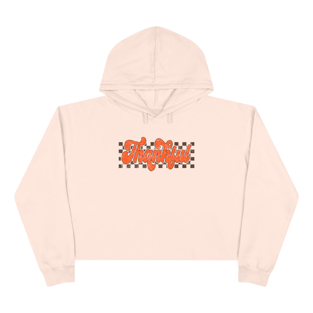 Retro Thankful - Crop Hoodie