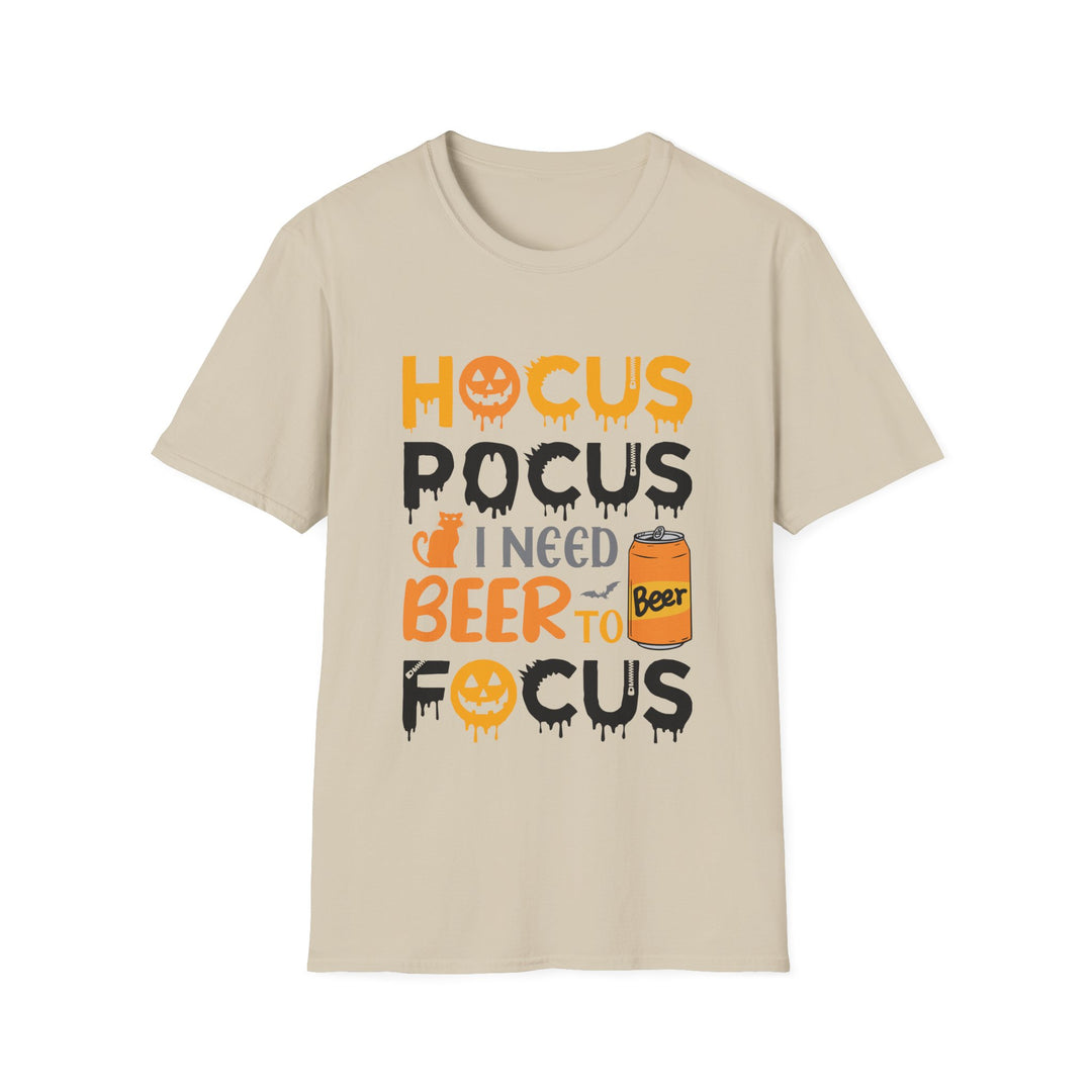 Hocus Pocus I Need A Beer To Focus - Unisex Softstyle T-Shirt