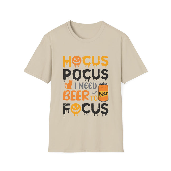Hocus Pocus I Need A Beer To Focus - Unisex Softstyle T-Shirt