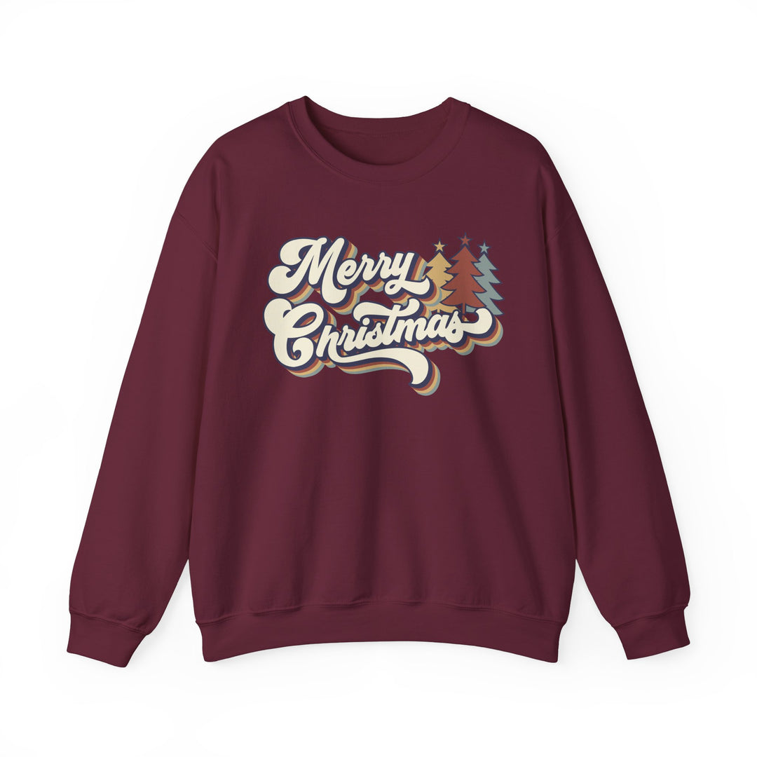 Retro Merry Christmas - Unisex Heavy Blend™ Crewneck Sweatshirt