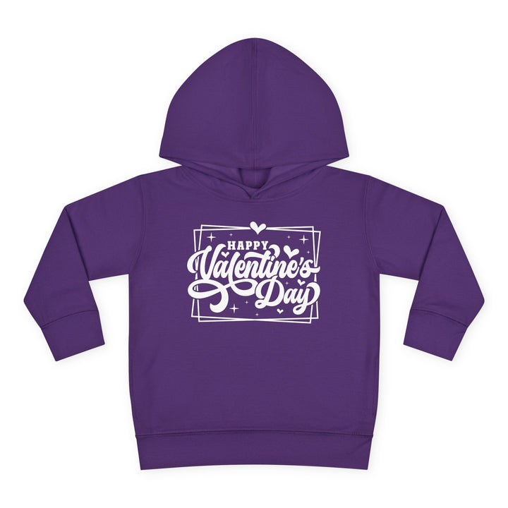 Happy Valentine's Day W/Hearts - Toddler Pullover Fleece Hoodie