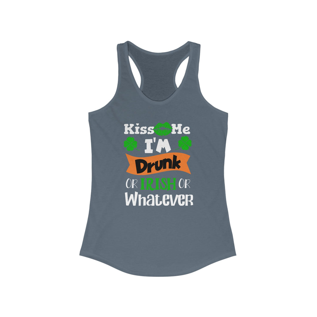 Kiss Me I'm Drunk - Women's Ideal Racerback Tank