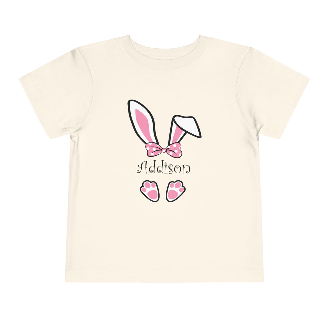 Personalized Girls Easter Bunny - Toddler Short Sleeve Tee