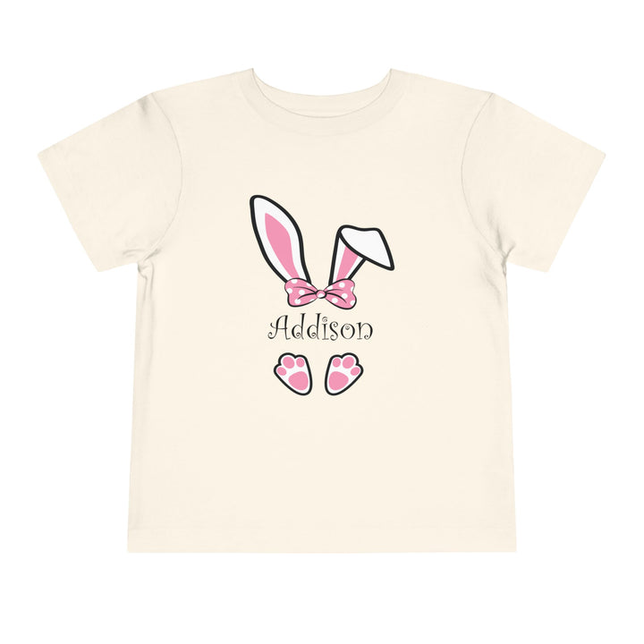 Personalized Girls Easter Bunny - Toddler Short Sleeve Tee