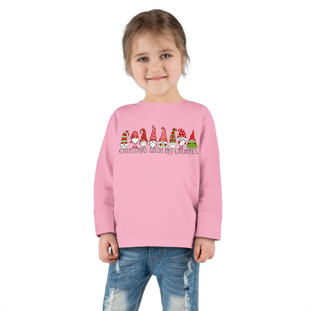 Christmas With My Gnomies - Toddler Long Sleeve Tee