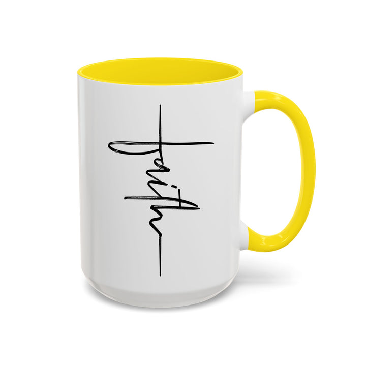 Faith Cross - Accent Coffee Mug (11, 15oz)