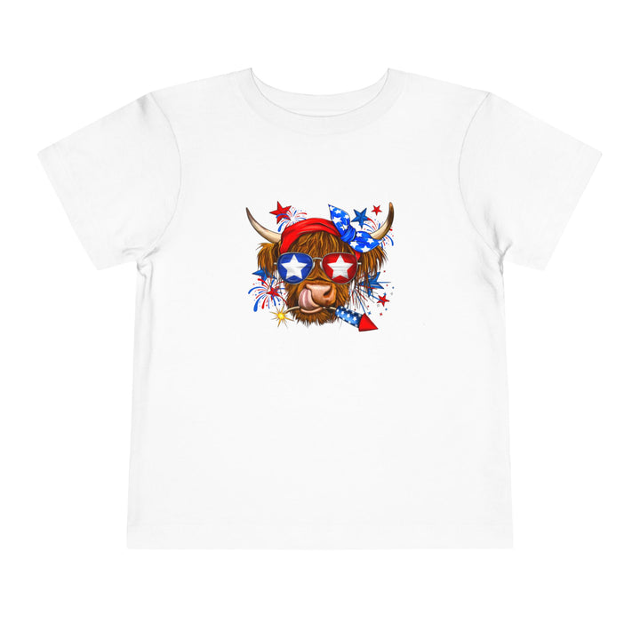 4th Of July Cow - Toddler Short Sleeve Tee