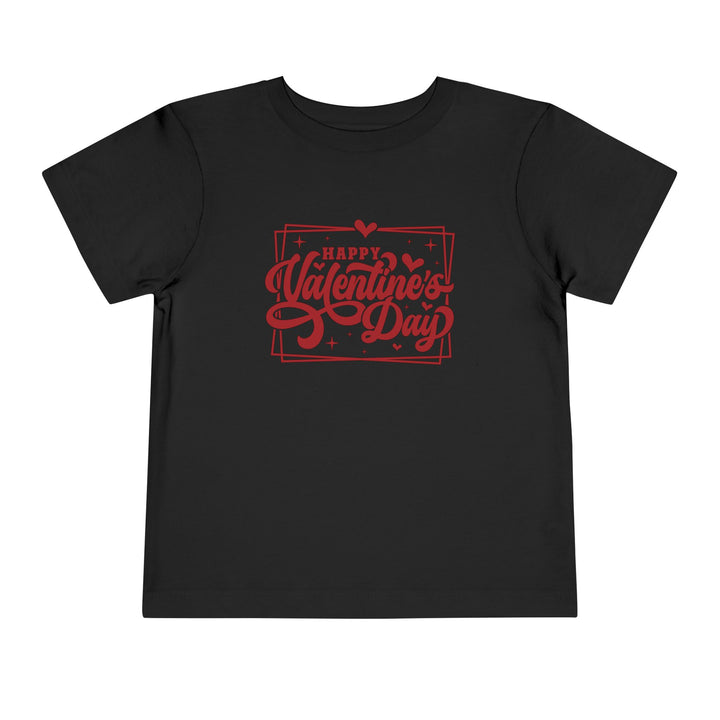 Happy Valentine's Day W/Hearts - Toddler Short Sleeve Tee