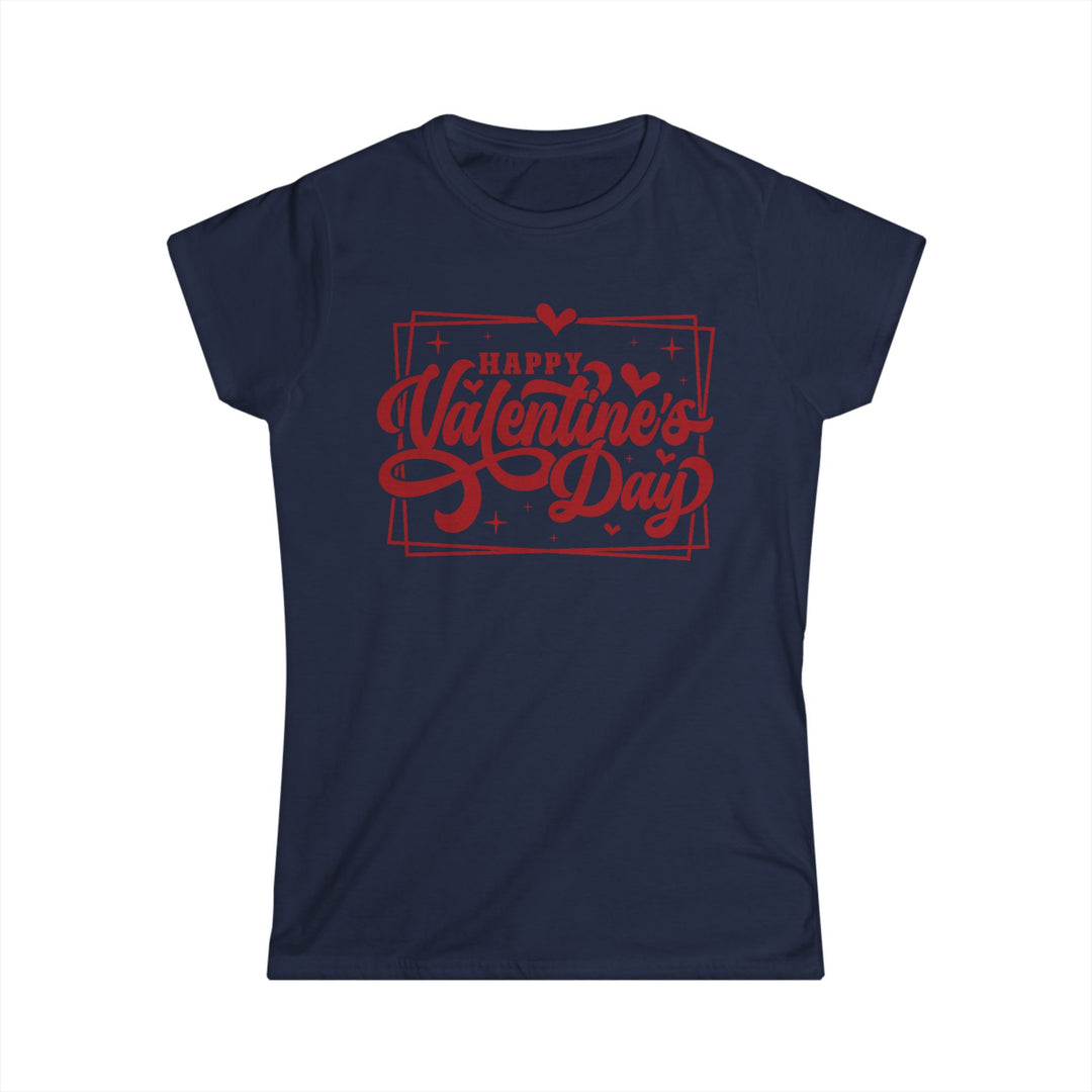Happy Valentine's Day W/Hearts - Women's Softstyle Tee