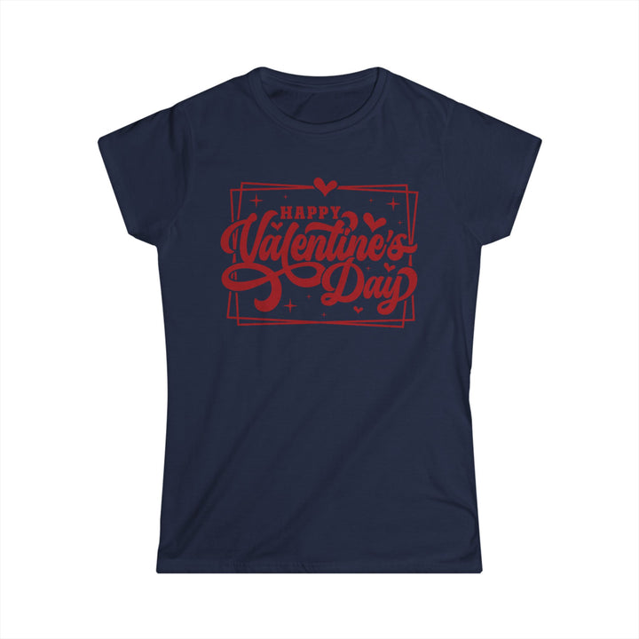 Happy Valentine's Day W/Hearts - Women's Softstyle Tee