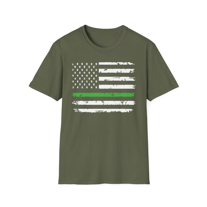 Green Line Flag - Unisex Softstyle T-Shirt