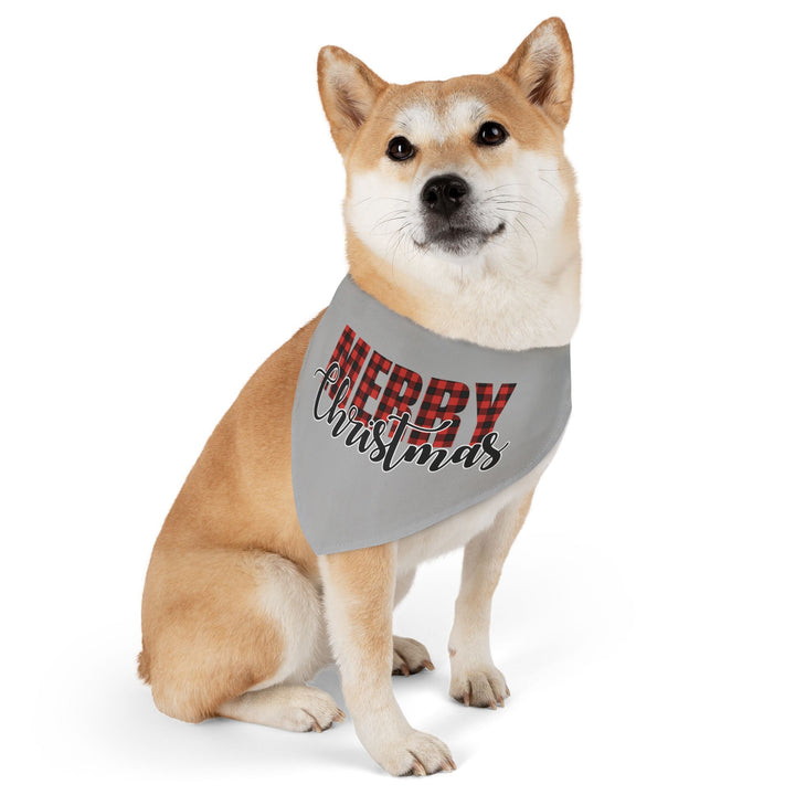 Red Buffalo Merry Christmas - Pet Bandana Collar