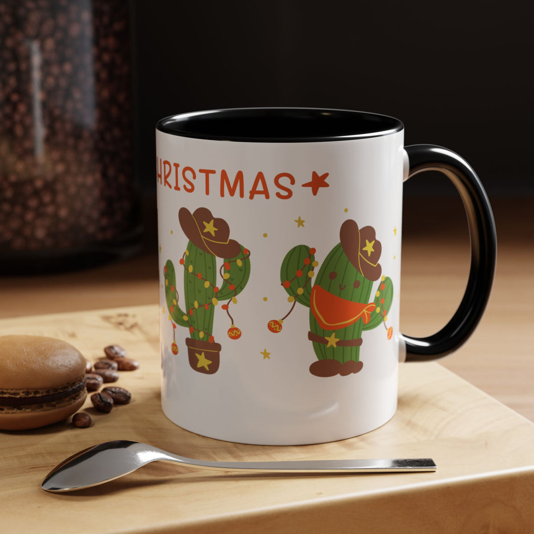 Merry Christmas Cactus -  Accent Coffee Mug (11, 15oz)