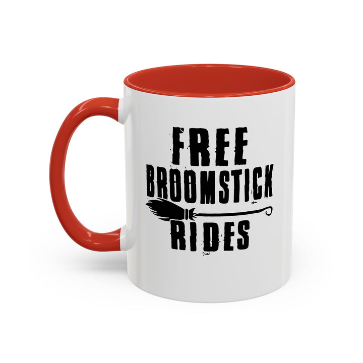 Free Broomstick Rides - Accent Coffee Mug (11, 15oz)