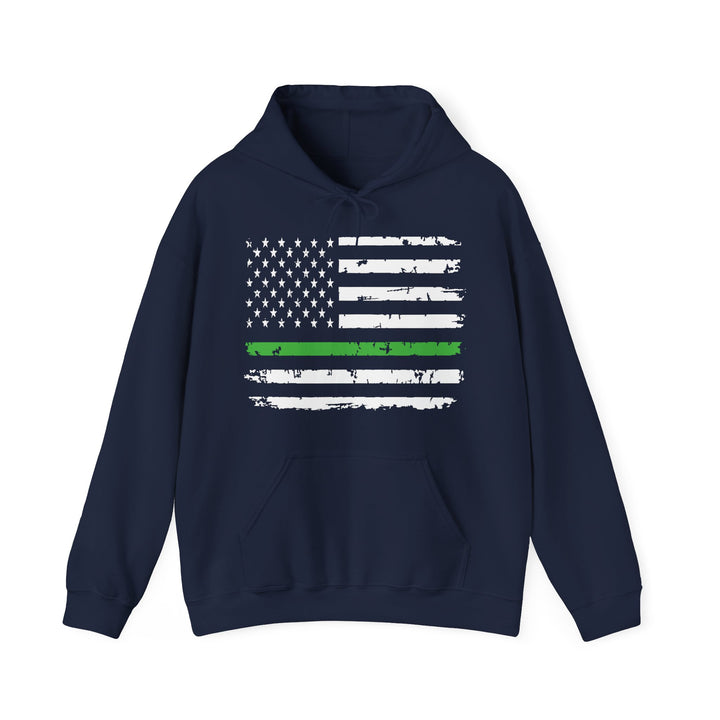 Green Line Flag - Unisex Heavy Blend™ Hooded Sweatshirt