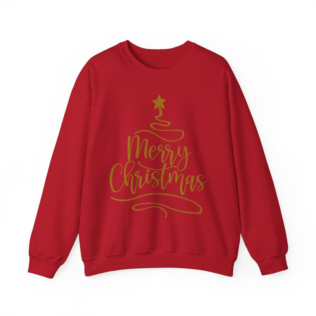 Merry Christmas Gold Tree - Unisex Heavy Blend™ Crewneck Sweatshirt