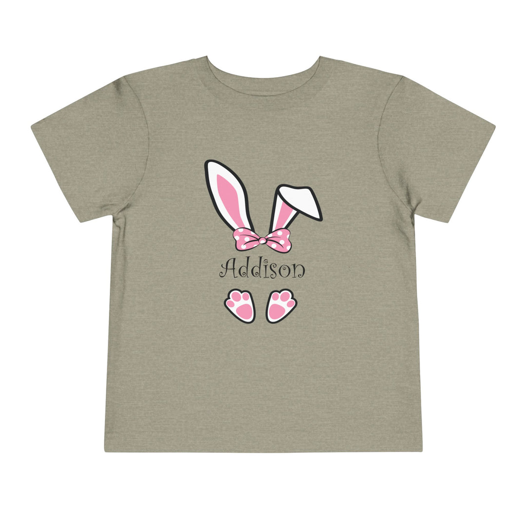 Personalized Girls Easter Bunny - Toddler Short Sleeve Tee