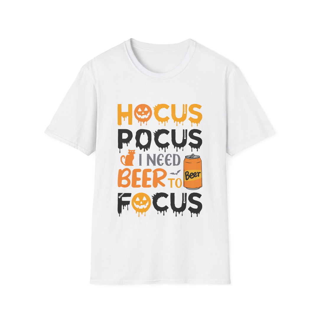 Hocus Pocus I Need A Beer To Focus - Unisex Softstyle T-Shirt