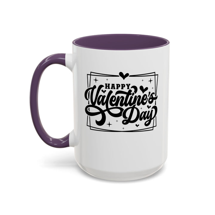 Happy Valentine's Day W/Hearts - Accent Coffee Mug (11, 15oz)