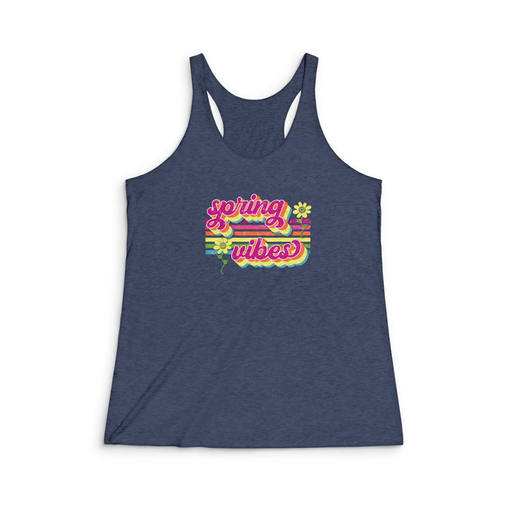 Spring Vibes Retro - Women's Tri-Blend Racerback Tank