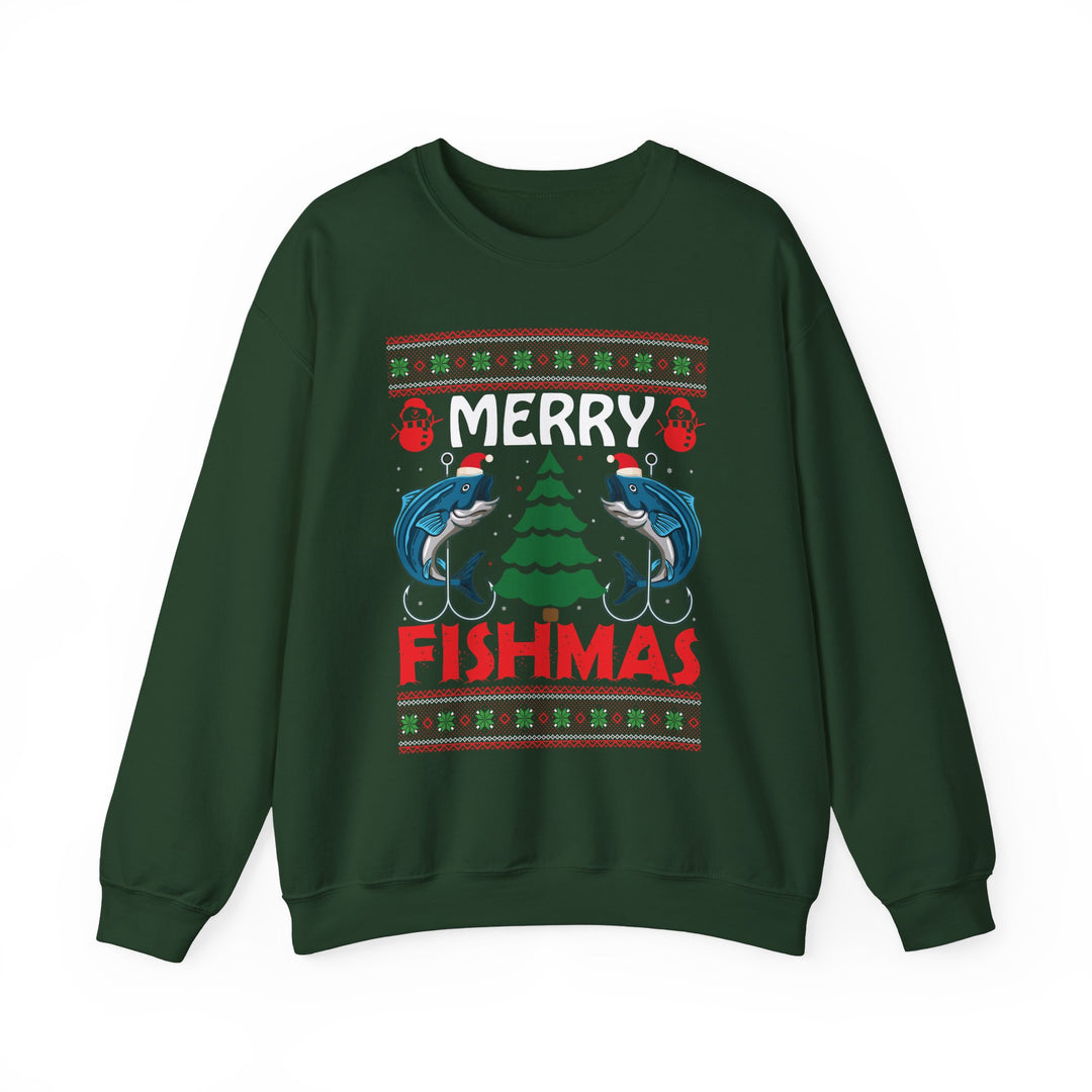 Merry Fishmas - Unisex Heavy Blend™ Crewneck Sweatshirt