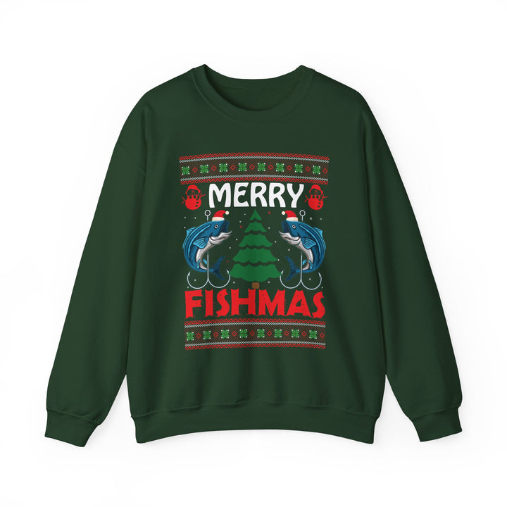 Merry Fishmas - Unisex Heavy Blend™ Crewneck Sweatshirt
