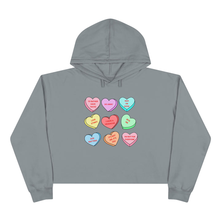 Conversation Hearts - Crop Hoodie