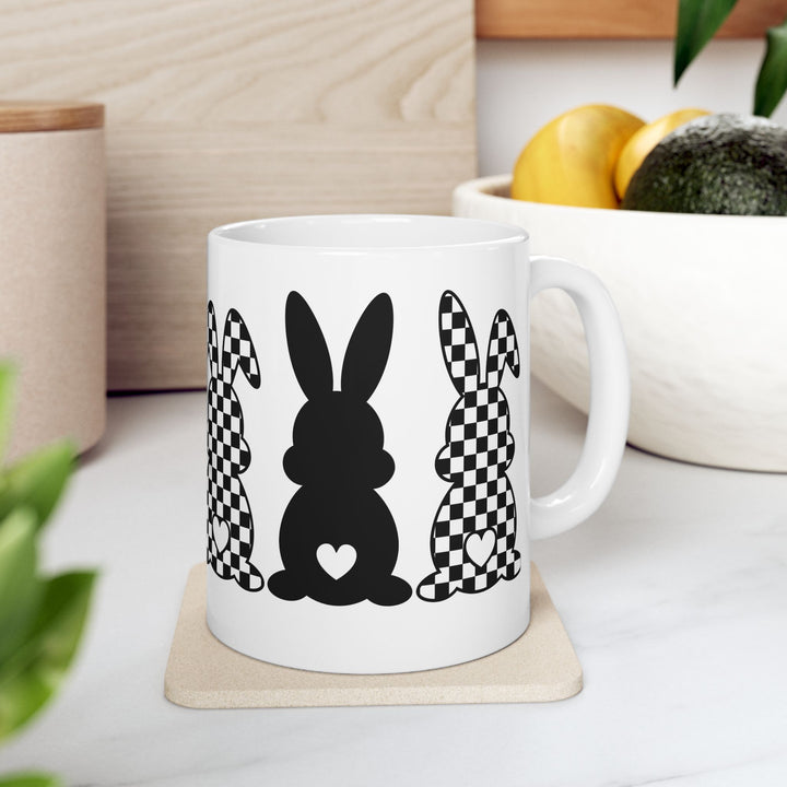 Heart Bunny - Ceramic Mug, (11oz, 15oz)