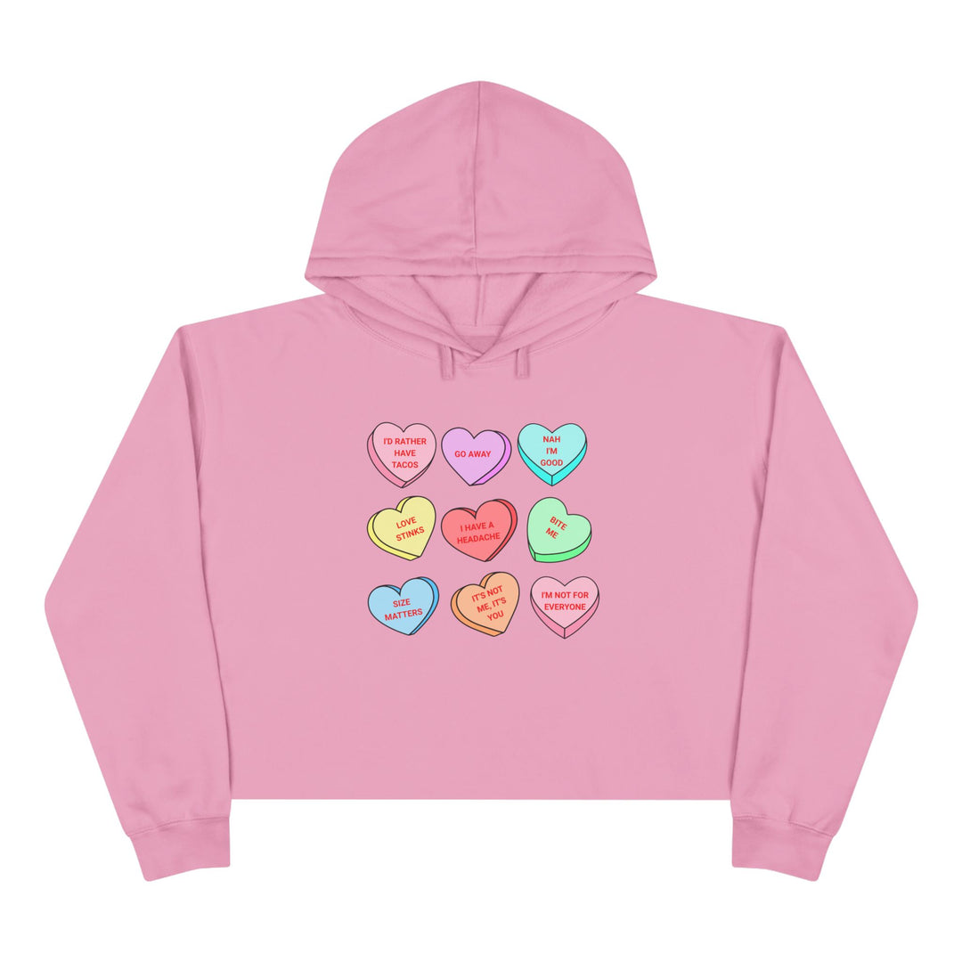 Conversation Hearts - Crop Hoodie