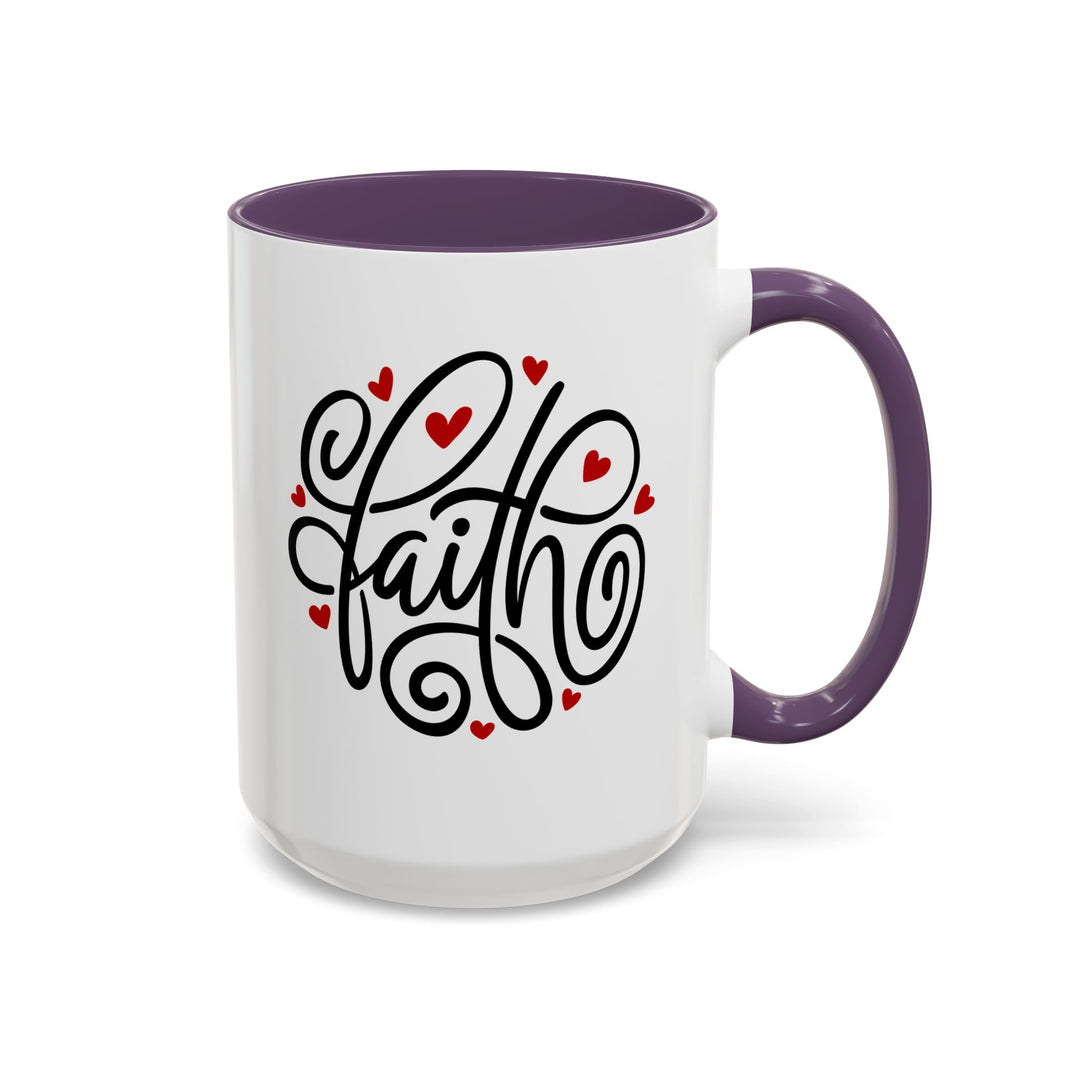 Faith Hearts - Accent Coffee Mug (11, 15oz)