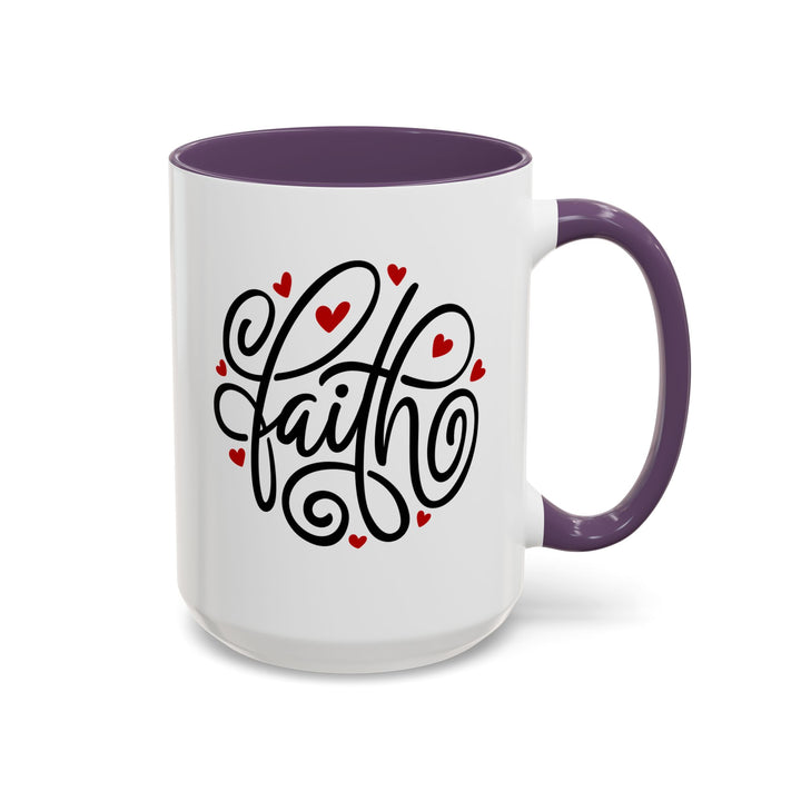 Faith Hearts - Accent Coffee Mug (11, 15oz)