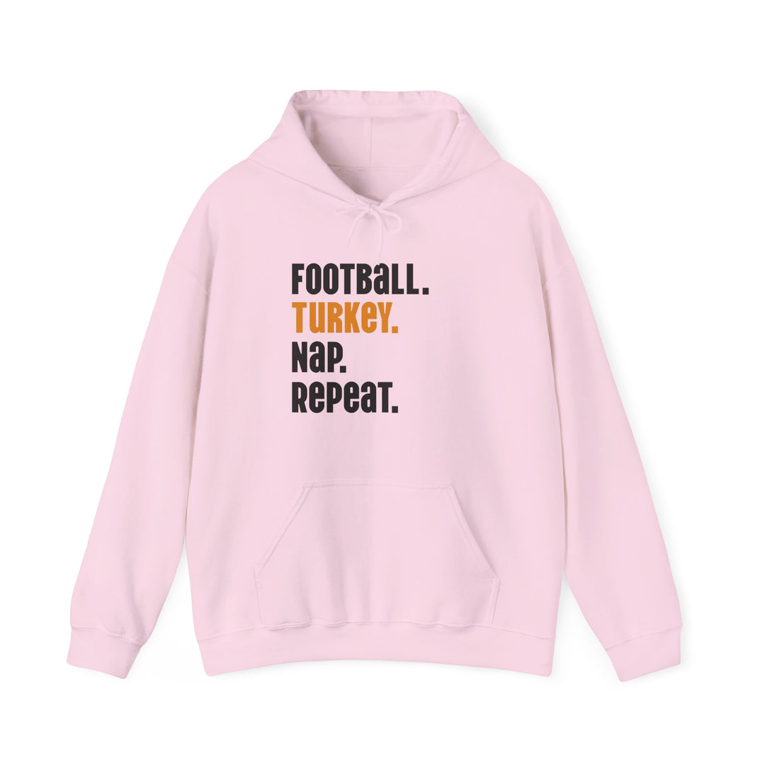 Football Turkey Nap Repeat - Unisex Heavy Blend™ Hooded Sweatshirt