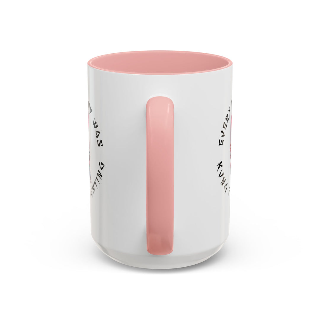 Kung Fu Fighting - Accent Coffee Mug (11, 15oz)