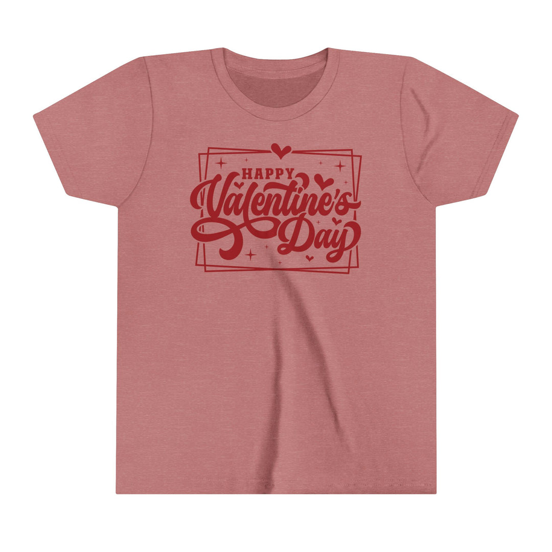 Happy Valentine's Day W/Hearts - Youth Short Sleeve Tee