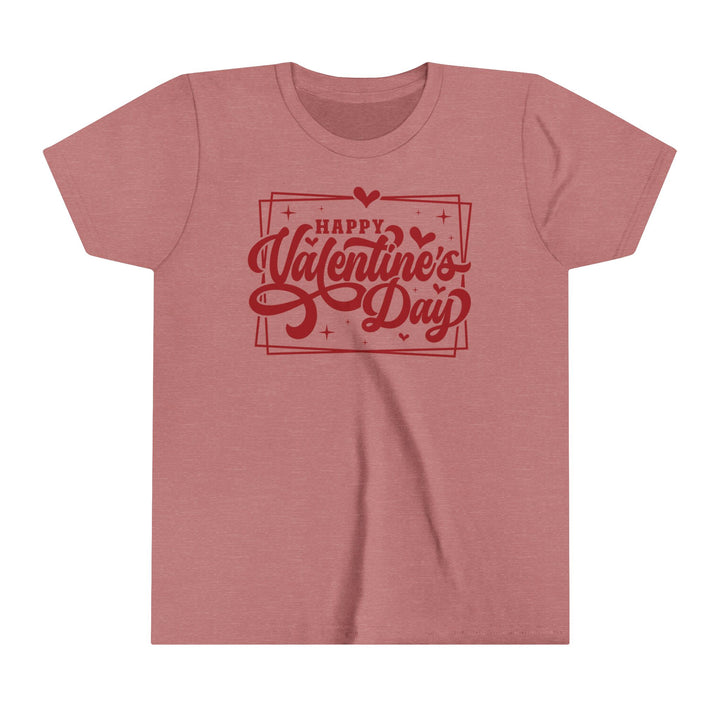 Happy Valentine's Day W/Hearts - Youth Short Sleeve Tee