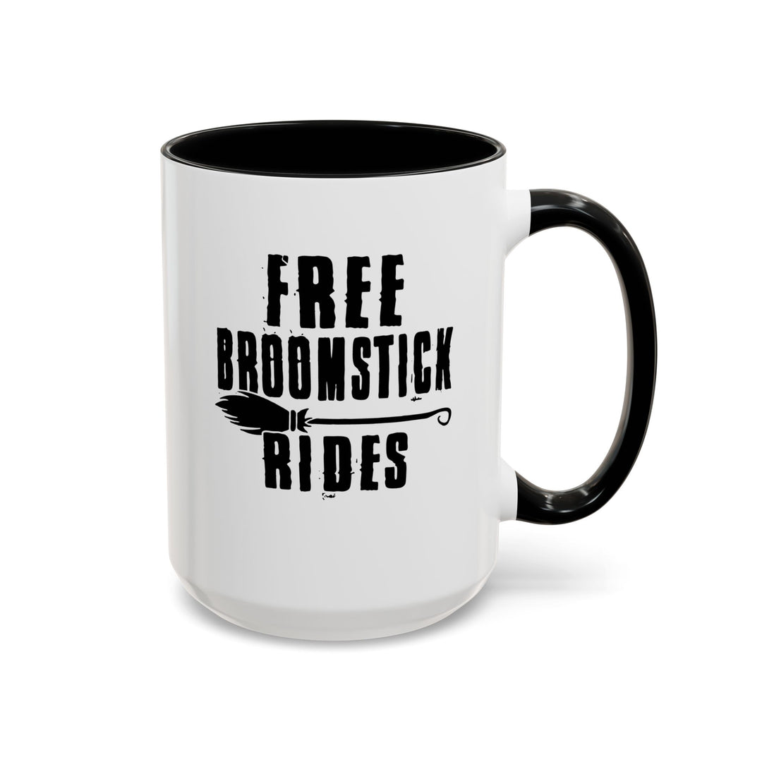 Free Broomstick Rides - Accent Coffee Mug (11, 15oz)
