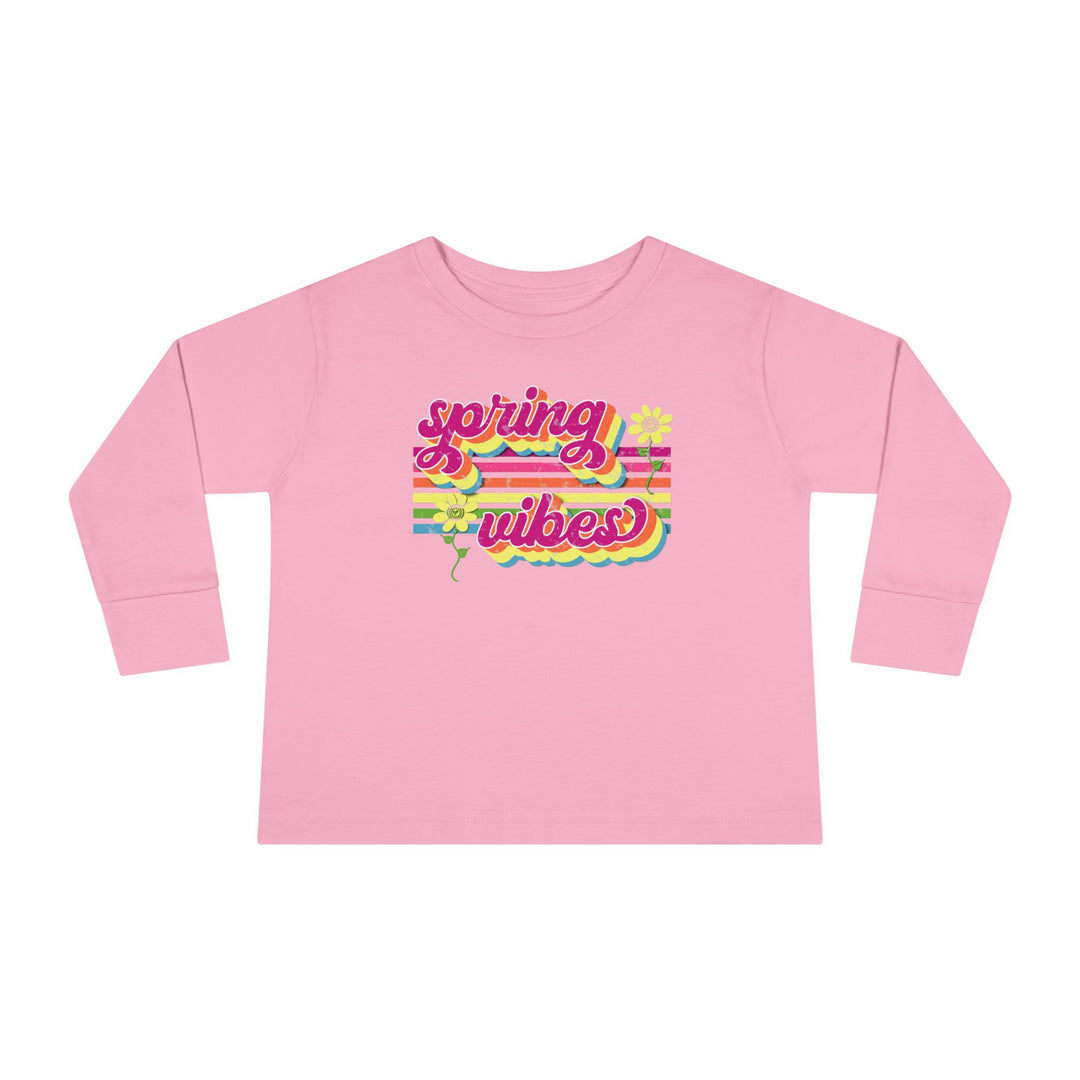 Spring Vibes Retro - Toddler Long Sleeve Tee