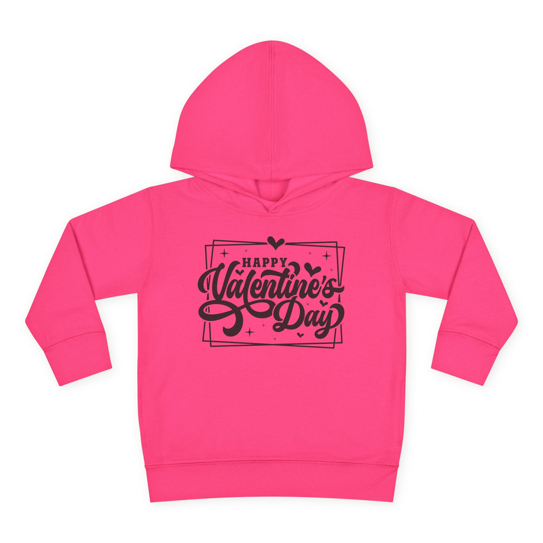 Happy Valentine's Day W/Hearts - Toddler Pullover Fleece Hoodie