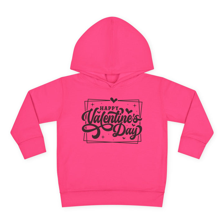 Happy Valentine's Day W/Hearts - Toddler Pullover Fleece Hoodie