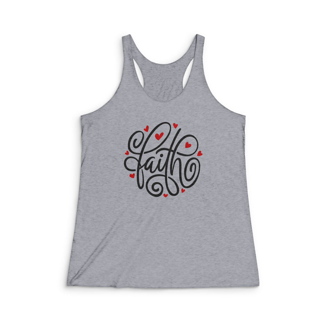 Faith Hearts - Women's Tri-Blend Racerback Tank